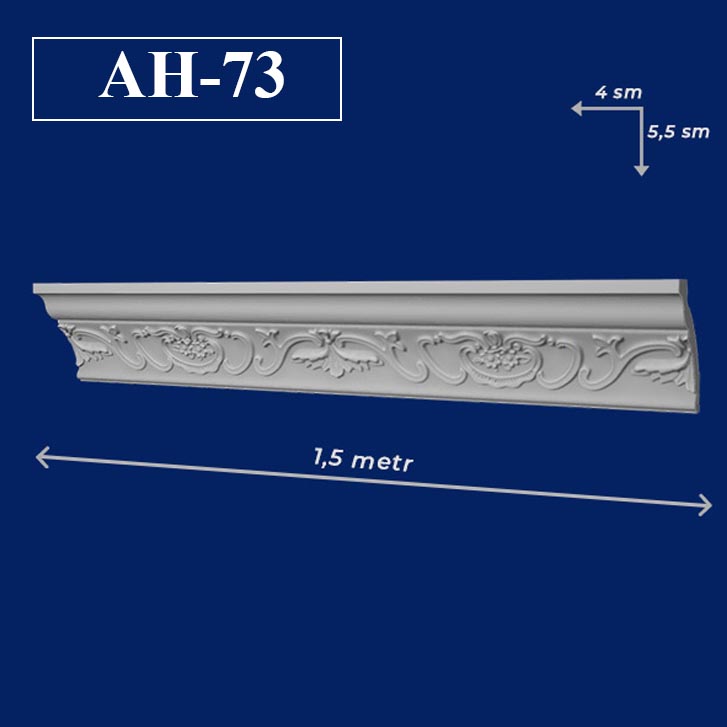 Plintus potolok üçin Ak hünji AH-73 satyn al Plintus potolok üçin Ak hünji AH-73 satyn al